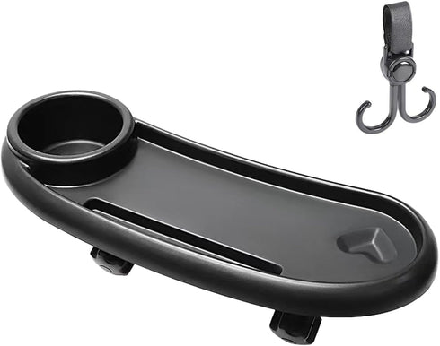 3 in 1 Stroller Snack Tray Stroller Cup Holder with Phone Holder,Stroller Tray Attachment with Cups Holder for Baby Toddler,Stroller Accessories,U...