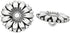 6 PCS Antique Silver Flower Decorative Metal Buttons for Sewing Crafts Clothes Decoration (Round Silver,18mm)...