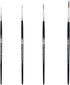 ZEM Brush Kolinsky Pure Sable Artist Brush Set Detail Sizes 10/0,0,2,4...