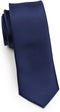 Mens Necktie, Solid Satin Tie Pure Color Skinny Slim Necktie Mens Ties #1 Blue Navy...