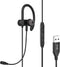 Single-Side Earbud with Boom Mic, USB-A Plug for PC, Mac, Laptop, Desktop, PS4, PS5 & Call Center, Ideal for Conference, Gaming, Remote Work, 5.9F...