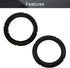 Fielect 4Pcs 8 Inch Black Notch Speaker Rubber Edge Surround Rings Replacement Parts for Speaker Repair or DIY...