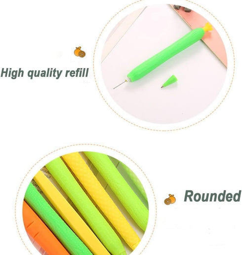 2Pc Yellow Banana Fruit Cute Writing Supplies Kids Gifts Drawing Students Mechanical Pencil Press Pens Automatic Stationery Pencils...