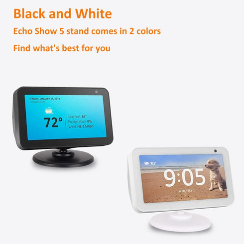 Stand for Echo Show 5 (1st Gen and 2nd Gen) | Adjustable Design to Improve Viewing Angle | Magnetic,Swivel and Tilt Accessory for Alexa Smart Disp...
