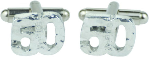 Anniversary Gifts 50th Birthday Cuff Links - Hammered Rustic Effect Made for The 50th Birthday Gift Idea...