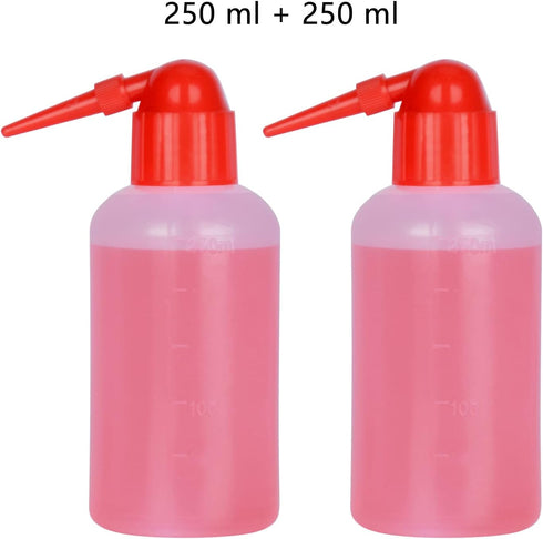 stonylab Chemical Wash Bottle, 2-Pack Lab Sealed Cylindrical Plastic Safety Lab Reagent Squeeze Wash Bottle, Sample Sealing Liquid Storage Contain...