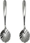 2Pcs Shell Shape Stir Spoons 18/10(304) Stainless Steel Sugar Spoon Vintage 4.96inch Teaspoons for Coffee, Afternoon tea, Dessert, Espresso, Cappu...