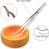 2 Pack Worm Dish Reptile Food Bowl Bearded Dragon Ceramic Bowl with Feeding Tongs (Yellow-Medium)...