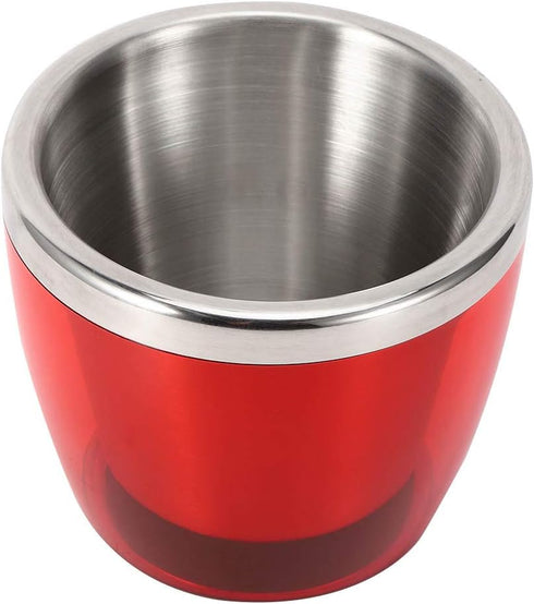 Red Wine Bucket, Mini Stainless Steel Beer Bucket Versatile Ice Bucket for Champagne Beer Cooler Party Bucket for Home Kitchen Bar KTV Hotel Red...