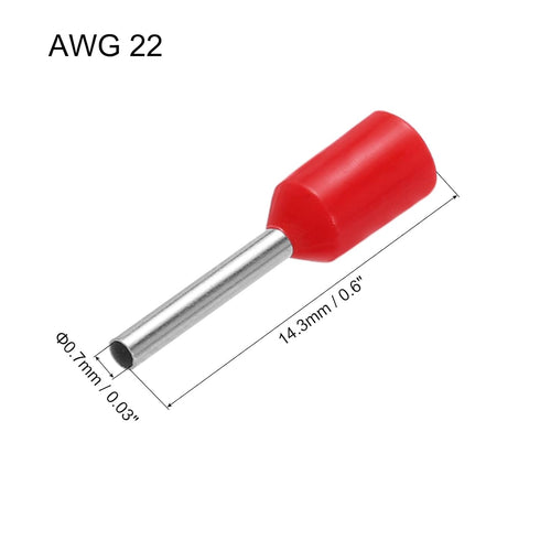 uxcell 2000 Pcs Insulated Ferrule Wire Connector Electrical Crimp Terminal 22 AWG for Electrical Projects Red...