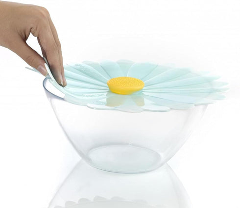 Charles Viancin - Daisy Silicone Lid for Food Storage and Cooking - 8''/20cm - Airtight Seal on Any Smooth Rim Surface - BPA-Free - Oven, Microwav...