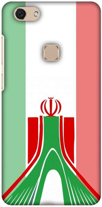 AMZER Ultra Slim Designer Snap On Hard Shell Case with Screen Cleaning Kit for Vivo V7 - Azadi Monument - Iran Flag......