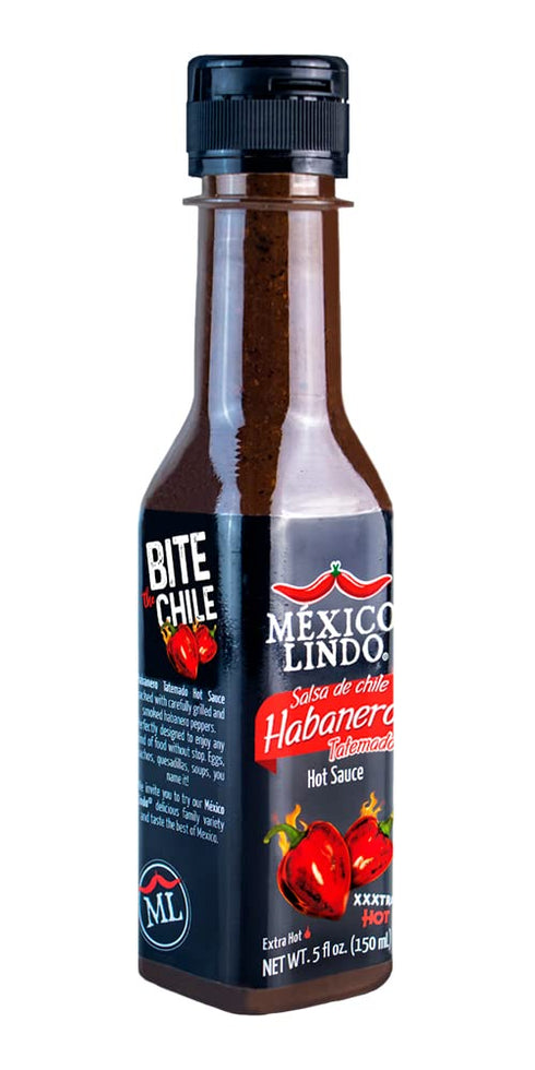 Mexico Lindo Habanero Hot Sauce Xxxtra Hot | 83,200 Scoville Level | Mix of Habanero, Tatemados & Spices | Perfect for Quesadillas, Soups & Nachos...
