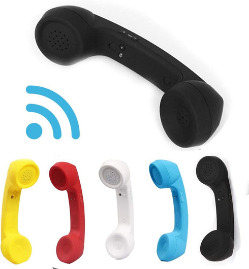 Cordless Telephone Handset, Retro Wireless Mobile Phone Telephone Handset Receivers Headphones Radiation Proof Stereo Convenient Call Cell Phone(B...