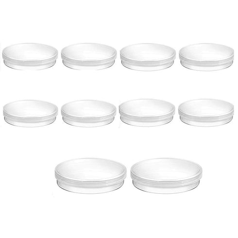 10 Pcs Plastic Petri Dish Sterile Bacterial Culture Dish Laboratory Plant Cell Tissue Culture Petri Dish Accessories Premium Cell Tissue Culture D...