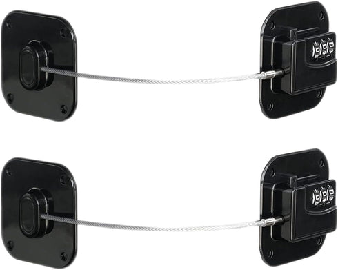 Child Safety Cabinet Locks,Cabinet Locks with Combination Closet Lock,Cabinet Lock,Child Proof Refrigerator Lock(Black 2Pcs)...