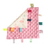 Pink Baby Tag Comforter Taggy Blanket - Security Blanket with Multi-Coloured Tag, Taggy Plush Comforter - Pale Pink Textured Underside...