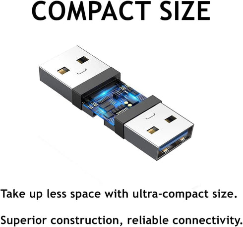 PENGLIN 2Pack USB 3.0 Panel Mount Coupler, USB Pass Through Connector, Female to Female Bulkhead Extension Adapter with Water/Dustcap...