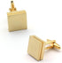 Brushed Square Gold Cufflinks...