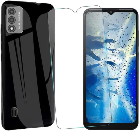 Shockproof Crystal Slim Protective Phone Cover Cases for Wiko Voix/Wiko U616AT (6.5 inches),Waterproof Case with 1 Tempered Glass Screen Protector...