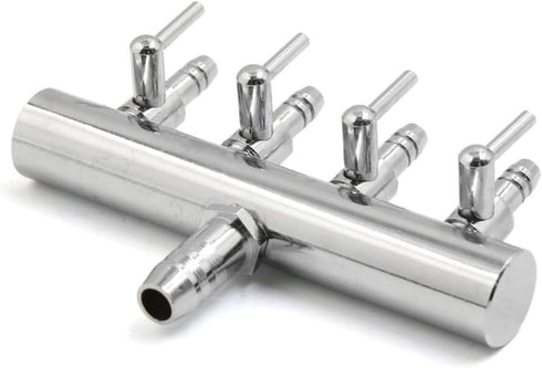 Stainless Steel Aquarium Fish Tank 4 Ways Air Flow Splitter Lever Control Valve...