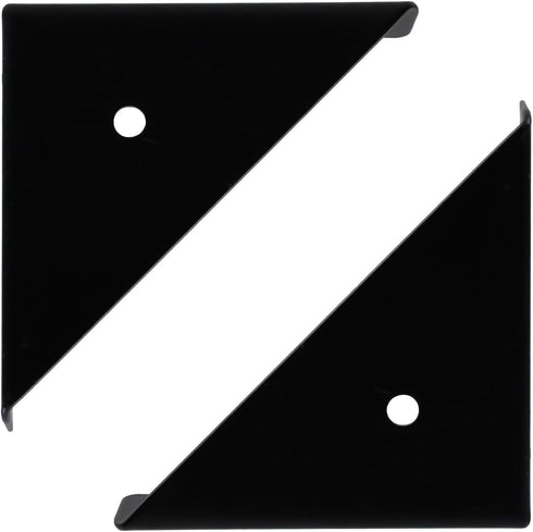 MY MIRONEY Black Corner Brace Brackets 8PCS Shelf Bracket Hardware Metal Furniture Joining Support Triangular Bracket Fastener with Screws, 2.6" x...