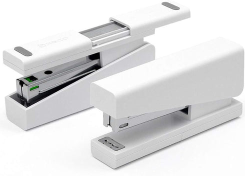 White Stapler, Desktop Stapler, Classic Office Stapler, Basics Stapler,20 Sheets Capacity White Stapler Set with Storage Free 100 pcs Staples...