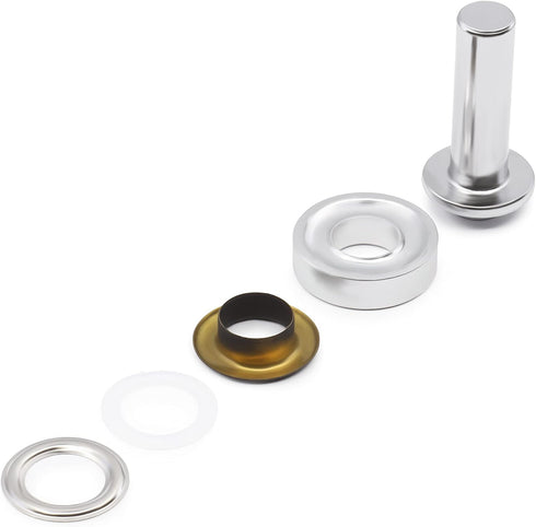 Dritz 740-1-T Fashion Grommet Kit with Tools, Black, 1/2-Inch 8-Sets...