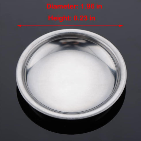 6 Pcs Hermit Crab Food and Water Bowl, Tiny Stainless Steel Feeding Dish for Hermit Crab Cricket Snail Insect...