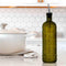 Couronne Company Olive Branch Recycled Glass Oil or Vinegar Bottle with Pour Spout, , 11 Inch Tall, 16.1 Ounce, Vintage Green, 1 Piece, 475ml...