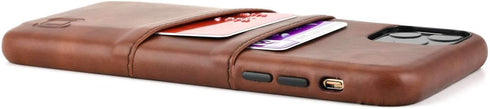 Dockem Wallet Case for iPhone 11 Pro Max: Built-in Metal Plate for Magnetic Mounting & 2 Credit Card Holder Slots (6.5" Exec M2, Synthetic Leather...