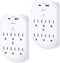 2 Pack Surge Protector Outlet, Multi Plug Outlet Adapter with 6 Wall Outlets 2 USB Wall Charger (1 USB C Port), Wall Outlet Extender, Multiple Out...