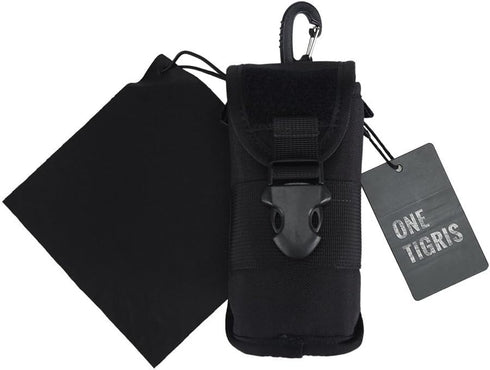 OneTigris MOLLE Eyeglasses Case with Buckle Hard Shell Sunglasses Storage Box 1000D Nylon (Black)...