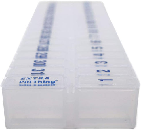 AM PM 31 Day Once-a Day Monthly Pill Planner Organizers - Large Compartment Pill Boxes Store Medications for Entire Month Plus Compartment for Ext...