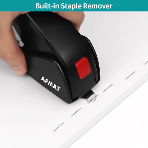 Stapler for Desk, 50 Sheet Effortless Stapler, Desktop Stapler Staple with One Finger, Portable Handheld Ergonomic Stapler Heavy Duty, Built-in St...