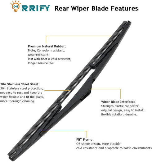 Rear Windshield Wiper Arm Blade Set CV6Z-17526-C for Ford Focus 2012-2018 HATCHBACK...