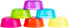 Kids Plastic Dinnerware Set of 12 Multi Color Bowls - Reusable, BPA-Free, Dishwasher Safe and Microwaveable...
