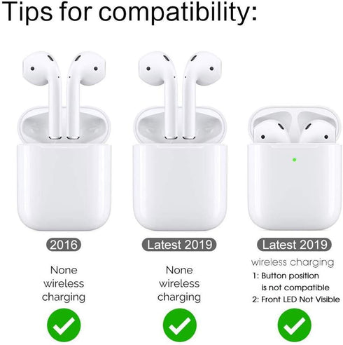 Compatible with Airpods 2 & 1 – Shockproof TPU Gel Portable Protection Soft Case Cover Skin with Carabiner Clip Keychain (Animal Print Dalmatians)...