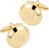GWD Cufflinks for Men Stainless Steel Golden Initial Cuff Links Alphabet Letter A-Z Groom Father Gift...