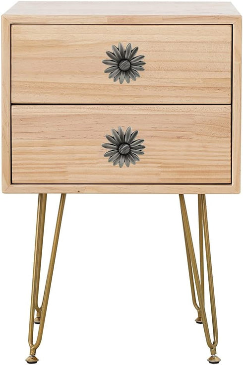 Retro Flower Knobs 4 Pcs Unique Single Hole Knob Drawer Cabinet Wardrobe Dressing Table Closet Cupboard Furniture Door Handle Hardware Decoration ...