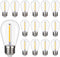 Shatterproof LED String Lights, Waterproof, Warm White 2200K, 70LM, E26 Base - 15 Pack...