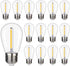 Shatterproof LED String Lights, Waterproof, Warm White 2200K, 70LM, E26 Base - 15 Pack...