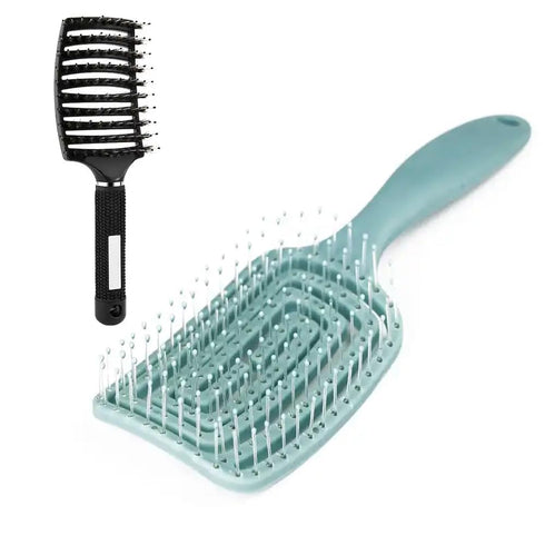 Detangling Hair Brush, 2 Pcs Curved Vent Hair Brush For Blow Drying For Thick,Curly,Long Hair, Wet Brush Detangler Quickly Detangles and Smooths h...