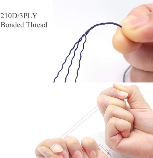 Polyester Thread Heavy Duty Bonded UV Resistant High Strength Outdoor Thread #69 T70 Size 210D/3Ply for Upholstery, Outdoor Market, Drapery, Leath...