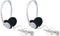 HE03WT On-Ear Stereo Headphones with 3.5mm Right Angle Plug, Light Weight, White, 2-Pack...
