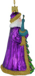 Noble Gems Santa with Peacock Glass Christmas Tree Ornament NB1488...