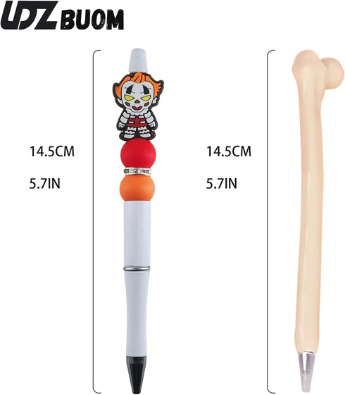 6 PCS Horror Movie Role Pen,Novelty Halloween Spooky Horror Pens For School Office Supplies With Kids And Adults (ABCDEF)...