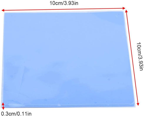 CPU Thermal Pad, 100mm x 100mm x 3mm CPU Chip Heatsink Cooling Thermal Conductive Silicone Pad for CPU Chip Heat Conduction LED Heat Conduction...