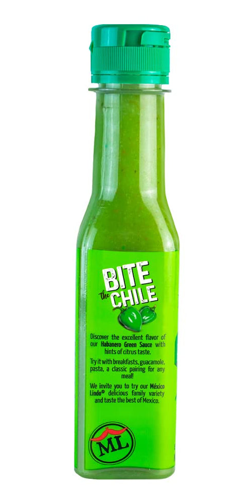 Mexico Lindo Green Habanero Hot Sauce | Real Green Habanero Chili Pepper | 75,900 Scoville Level | Enjoy with Mexican Food, Seafood & Pasta | 5 Fl...