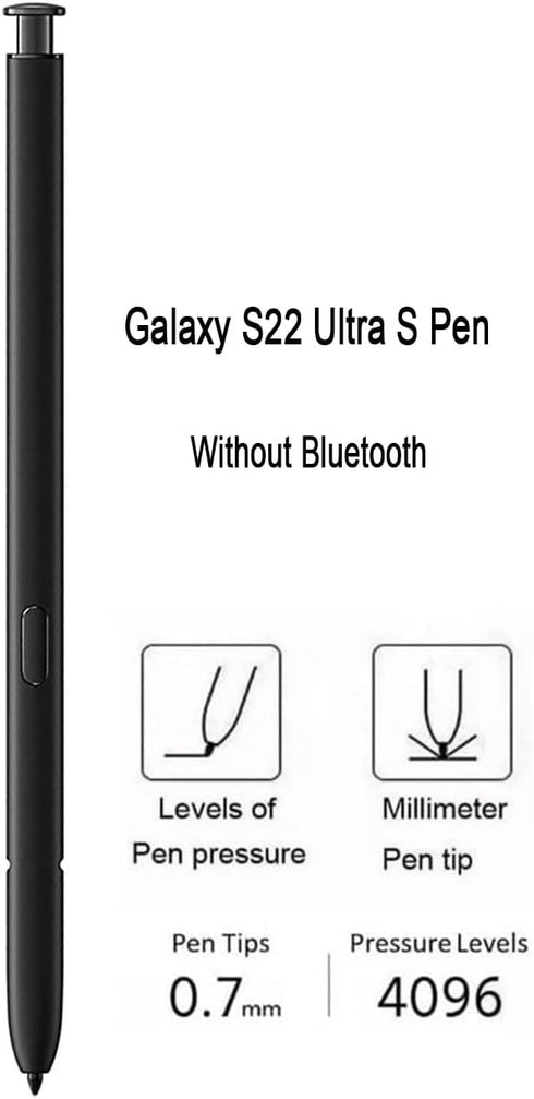 Galaxy S22 Stylus Pen Replacement for Samsung Galaxy S22 Ultra 5G Touch Stylus Pen, S22 S Pen Without Bluetooth Replacement + Tips/Nibs (Black)...